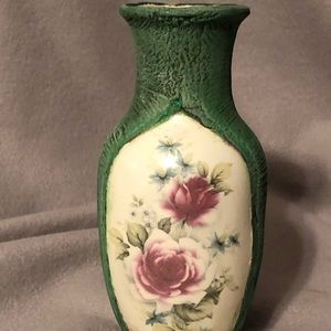 Ceramic Floral Vase one of a kind painting